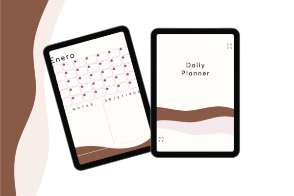 PLANNER WAVES BROWN | ESP ✨